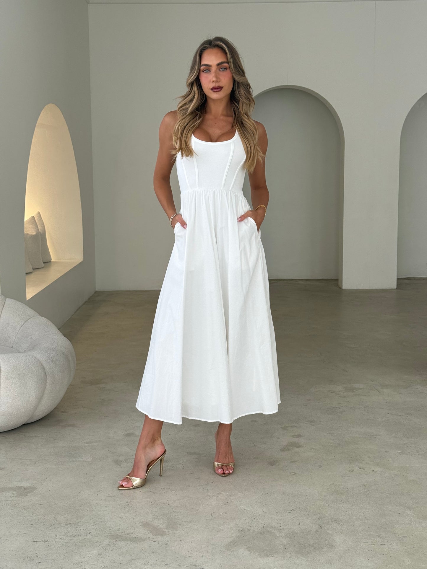 RUBY DRESS - WHITE