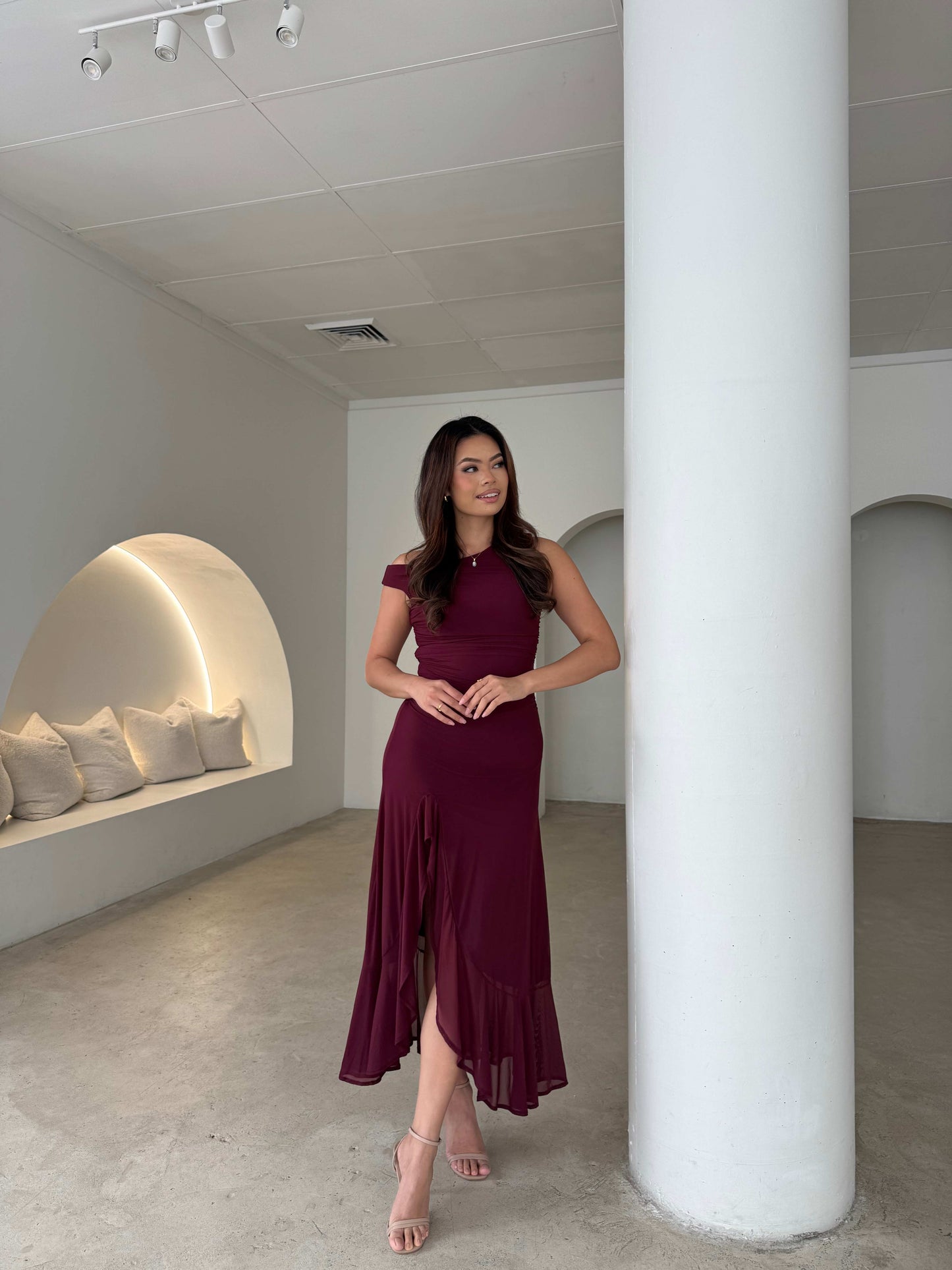 TARA DRESS - WINE