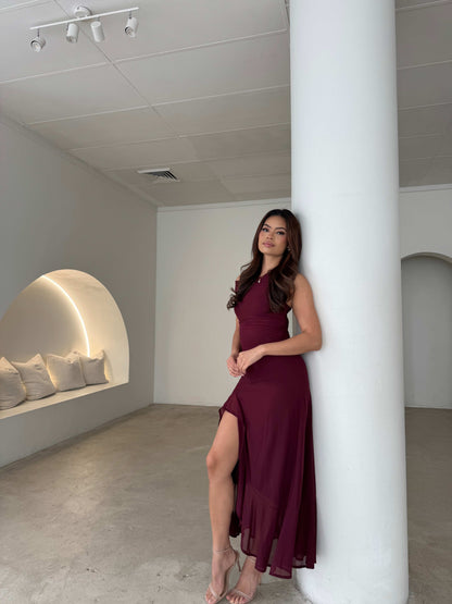 TARA DRESS - WINE