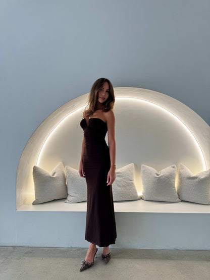 KOURT DRESS - COCOA