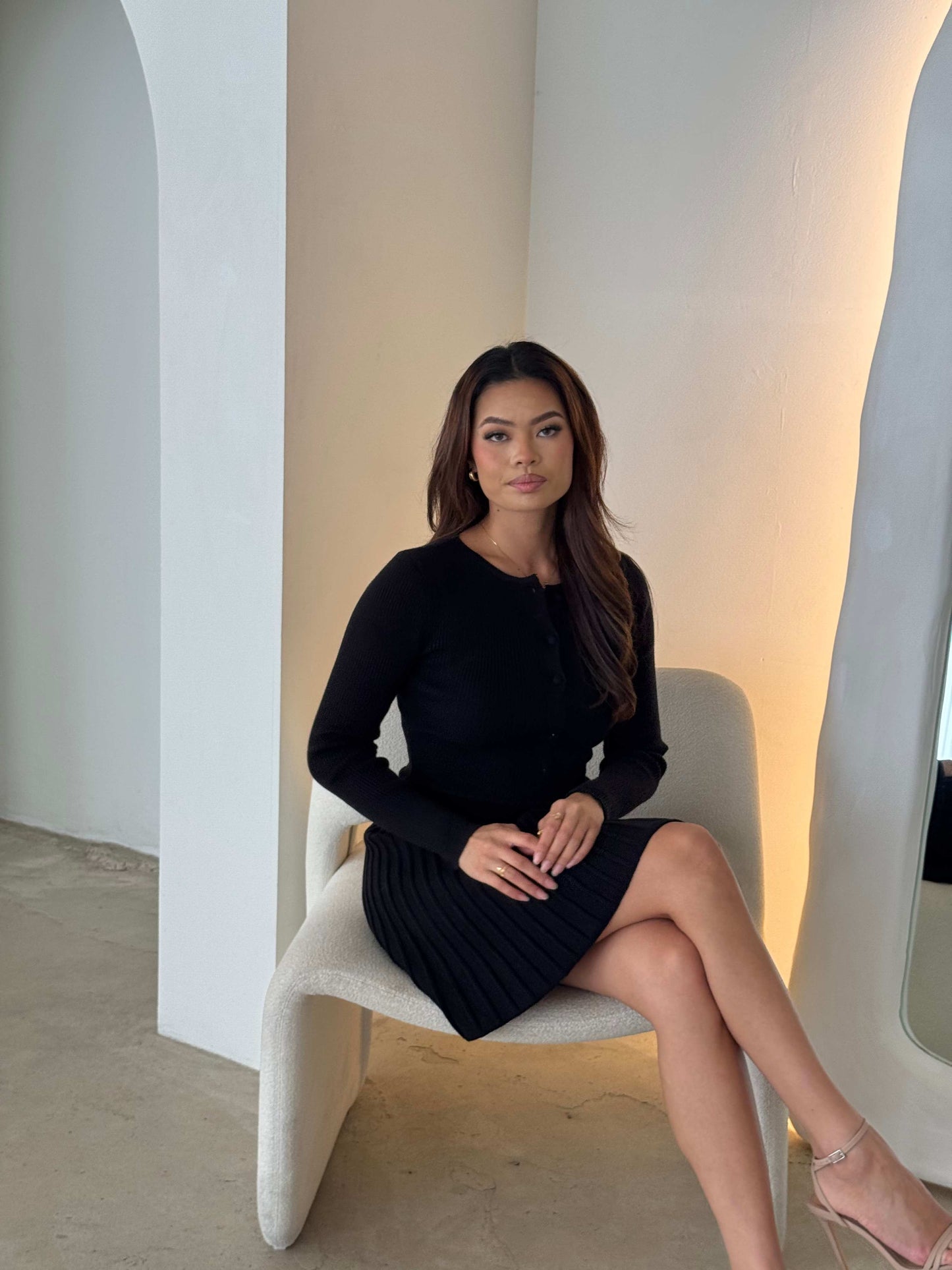 LIA KNIT DRESS - BLACK