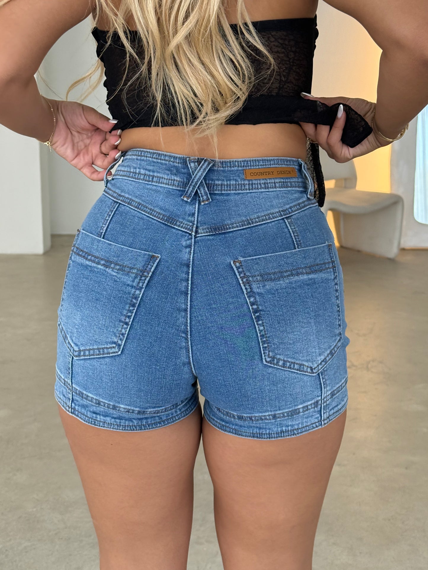 JASE DENIM SHORTS - M. BLUE