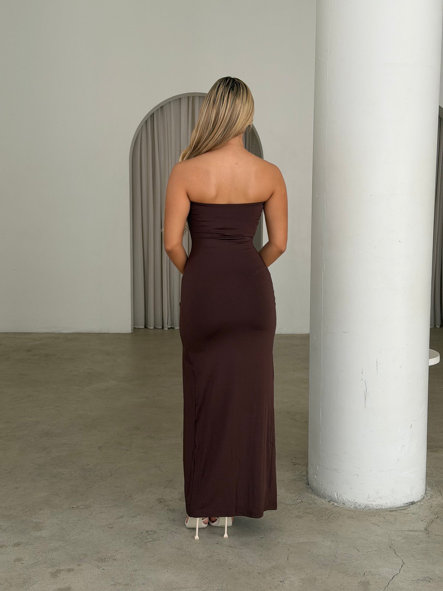 CHIARA DRESS - CHOCOLATE