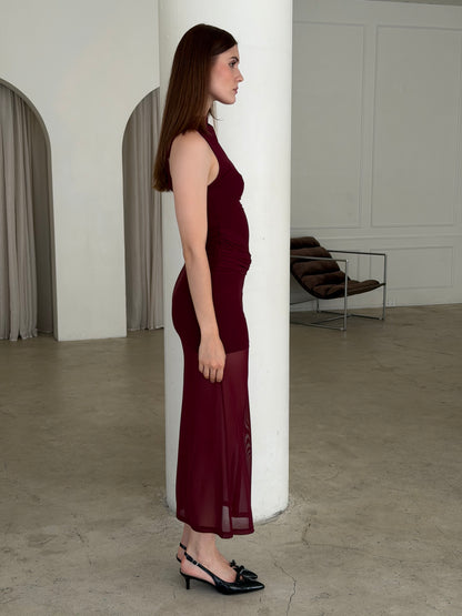 MIRA DRESS - WINE