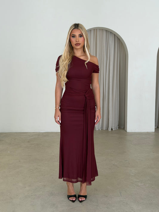 NOEMIE DRESS - WINE