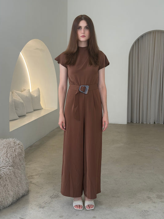 LANI JUMPSUIT - CHOCOLATE