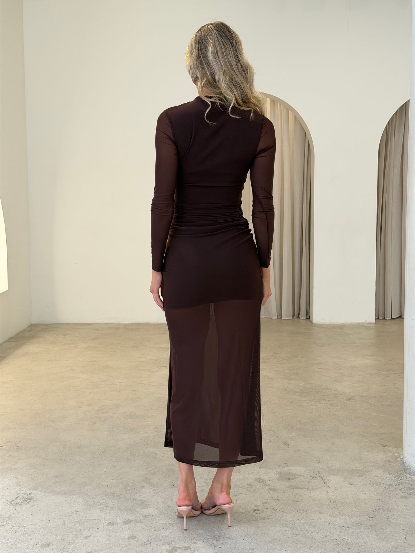 DELANEY DRESS - CHOCOLATE