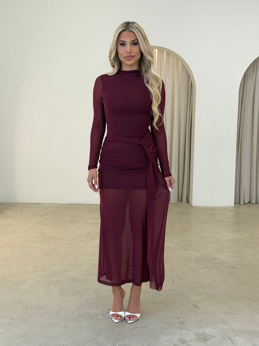 DELANEY DRESS - WINE