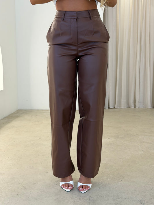 MOLLY PANTS - COFFEE