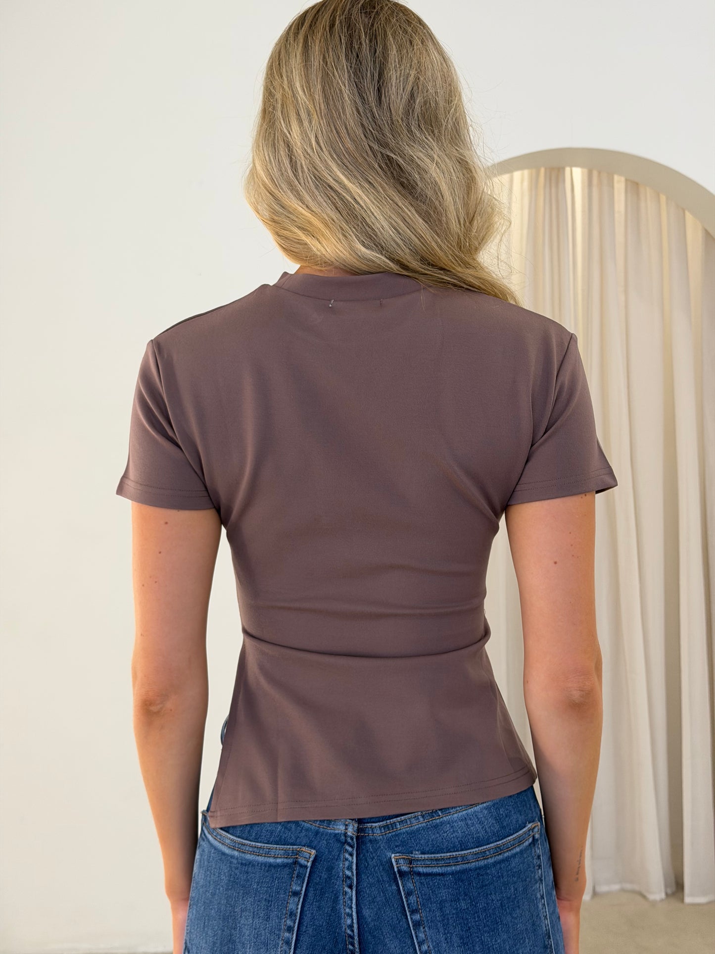 POPPY TOP - BROWN