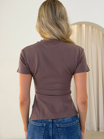 POPPY TOP - BROWN