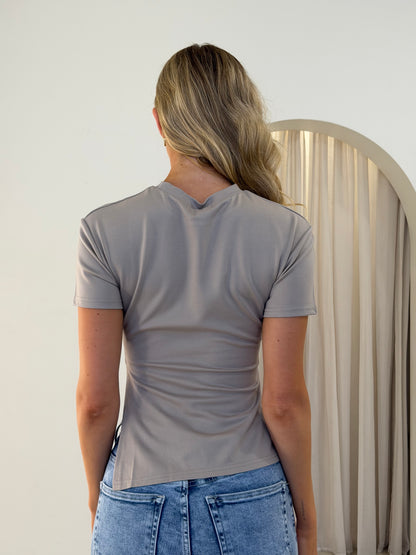 POPPY TOP - GREY