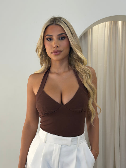 ALTHEA TOP - BROWN
