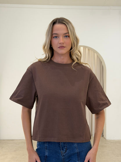 LORA T-SHIRT - BROWN