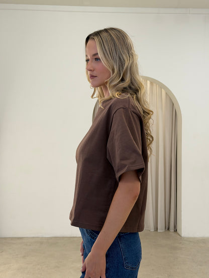 LORA T-SHIRT - BROWN