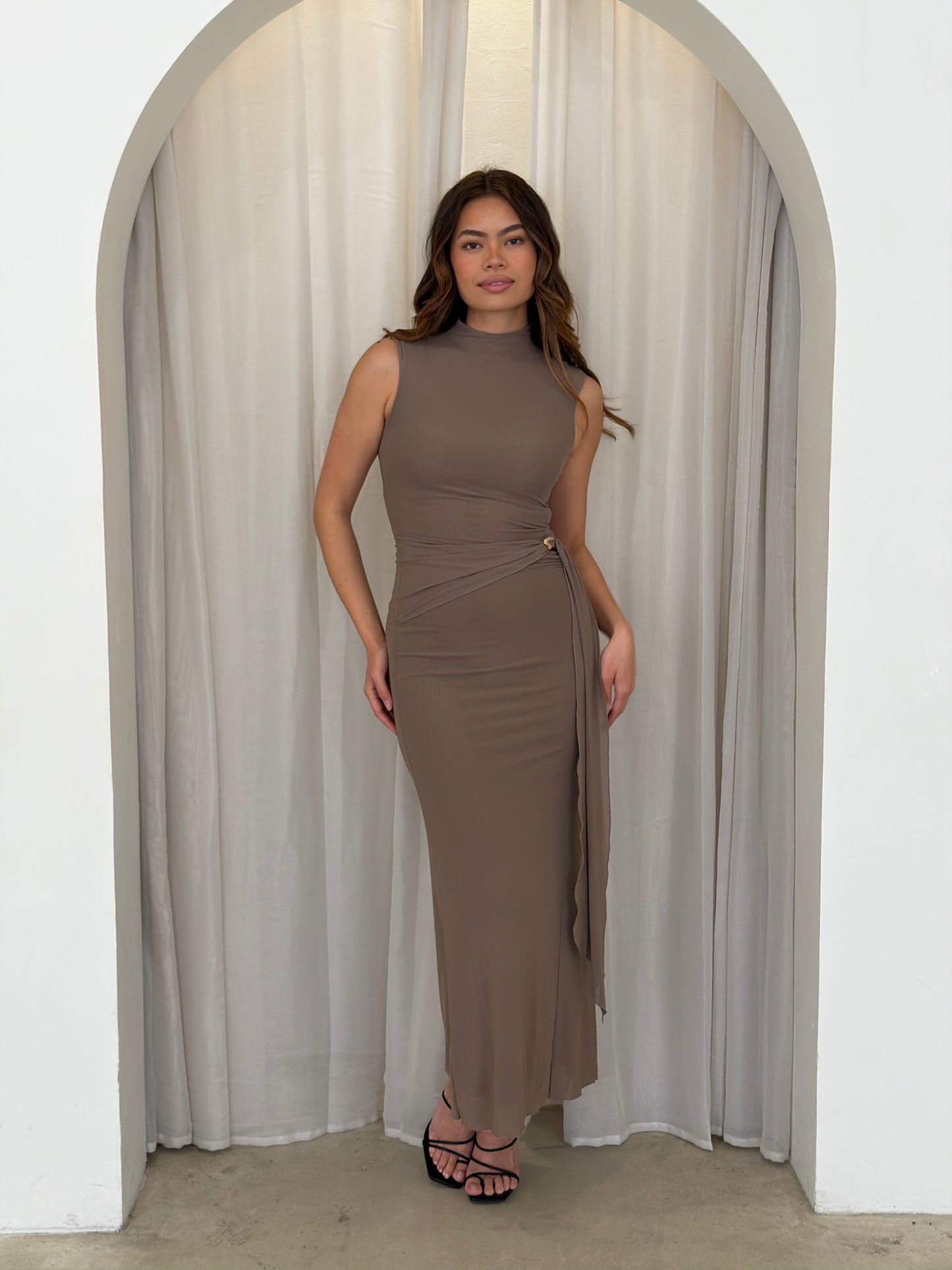 ALYS DRESS - MUSHROOM