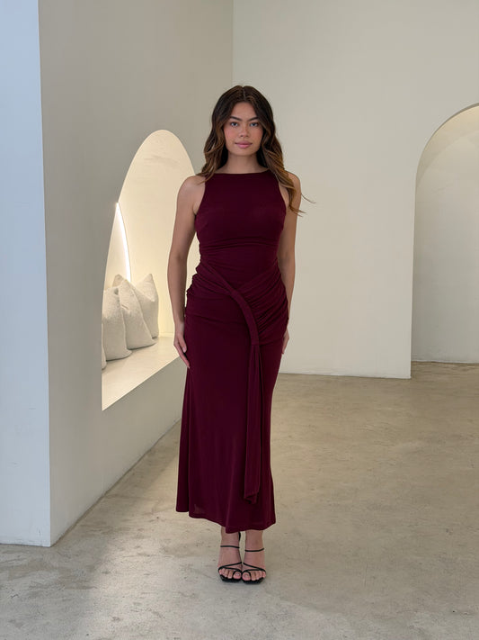 EDENA DRESS - WINE