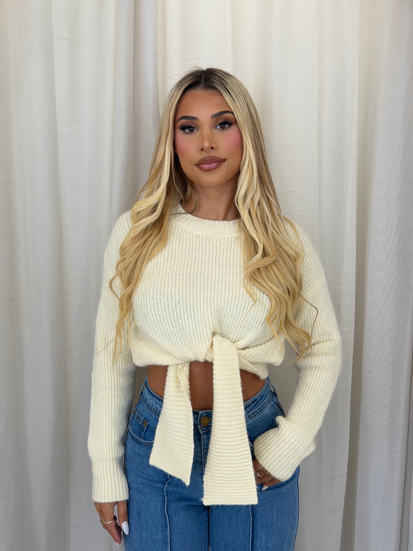 ALISHA KNIT TOP - WHITE