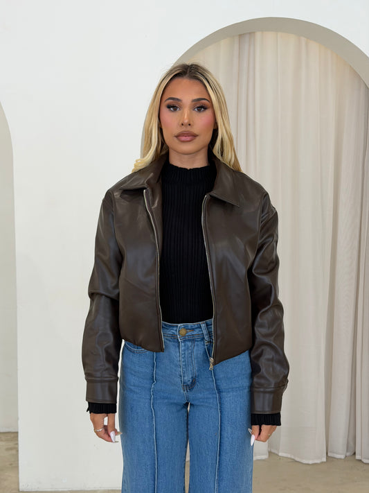 TIARA JACKET - BROWN