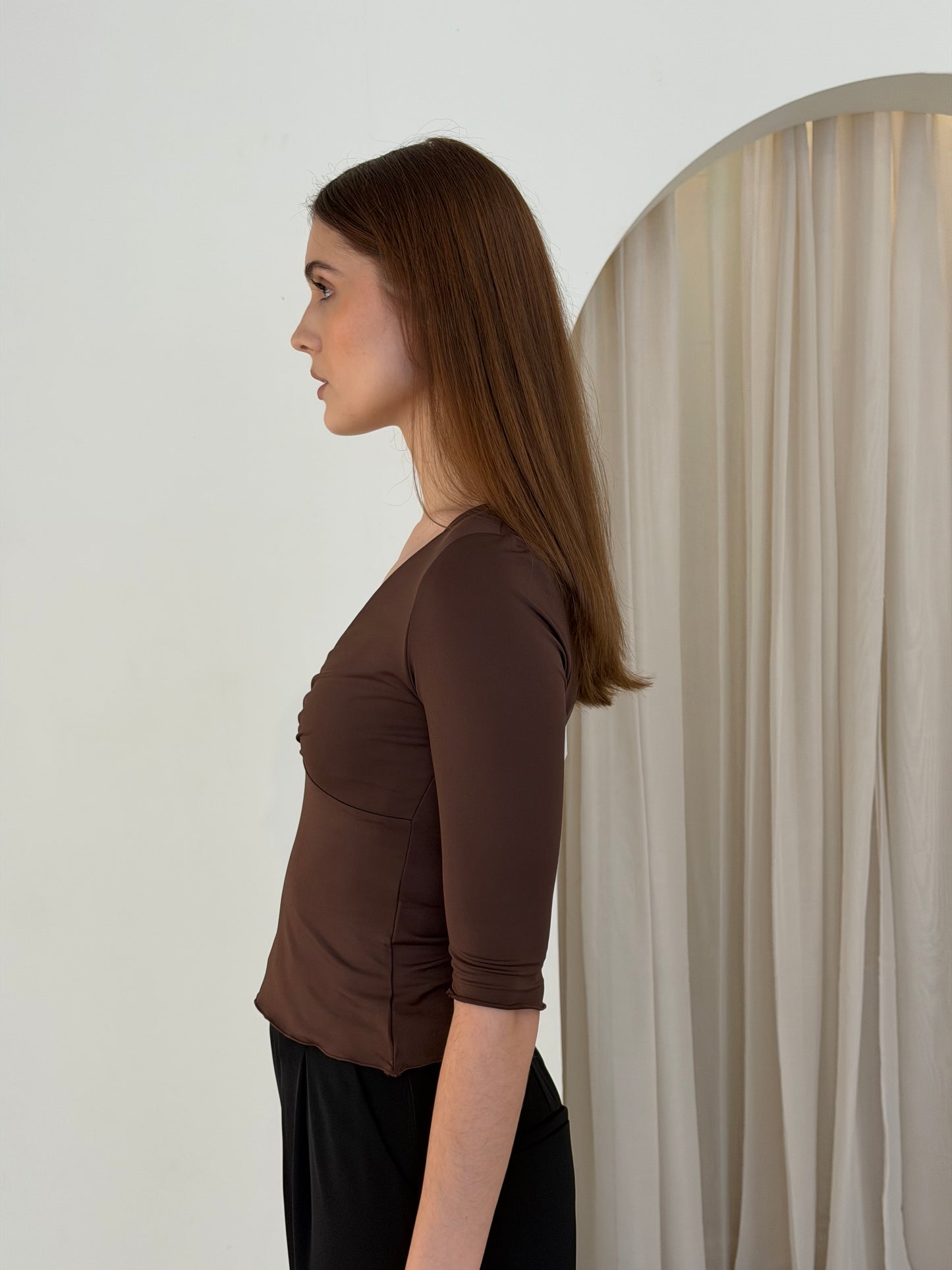 ZAZA TOP - BROWN