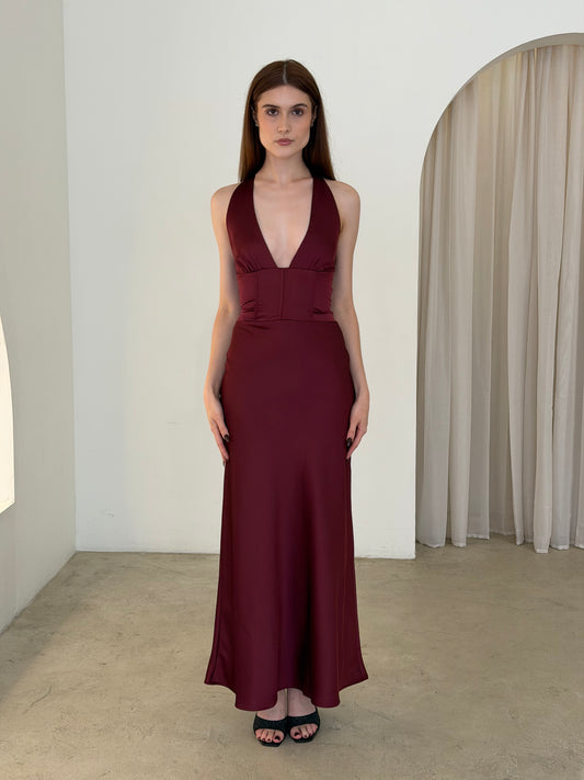 INNA DRESS - WINE