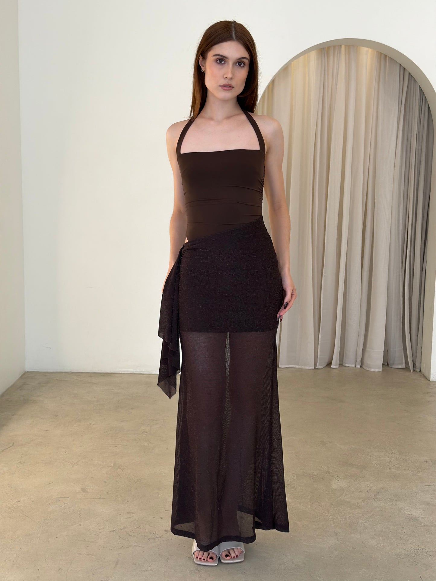 KRITI DRESS - COCOA