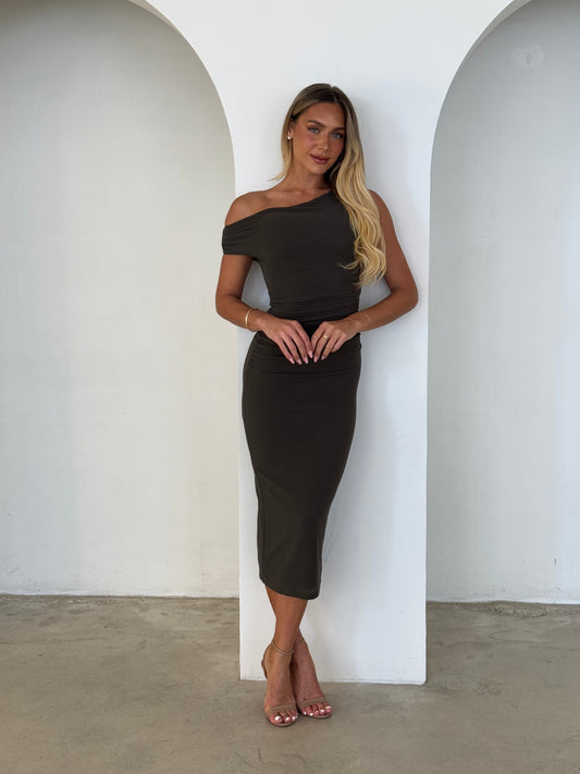 DENZIL DRESS - MOSS