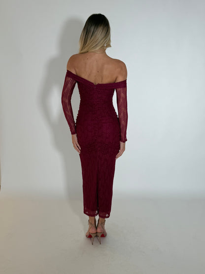 JAYLA DRESS - WINE