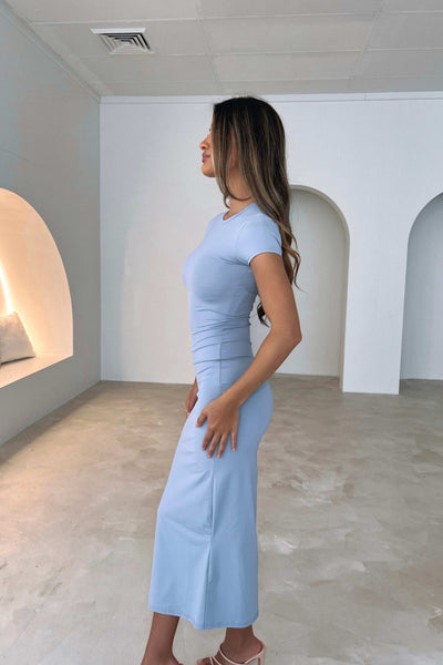 INDIANA DRESS - OYSTER BLUE