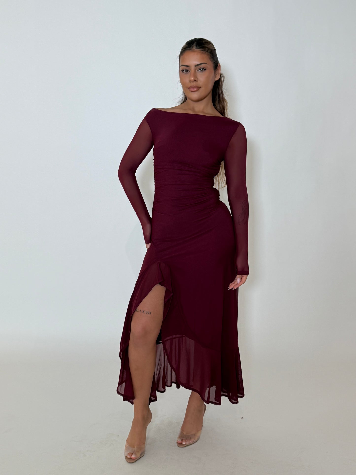 LETTY DRESS - WINE