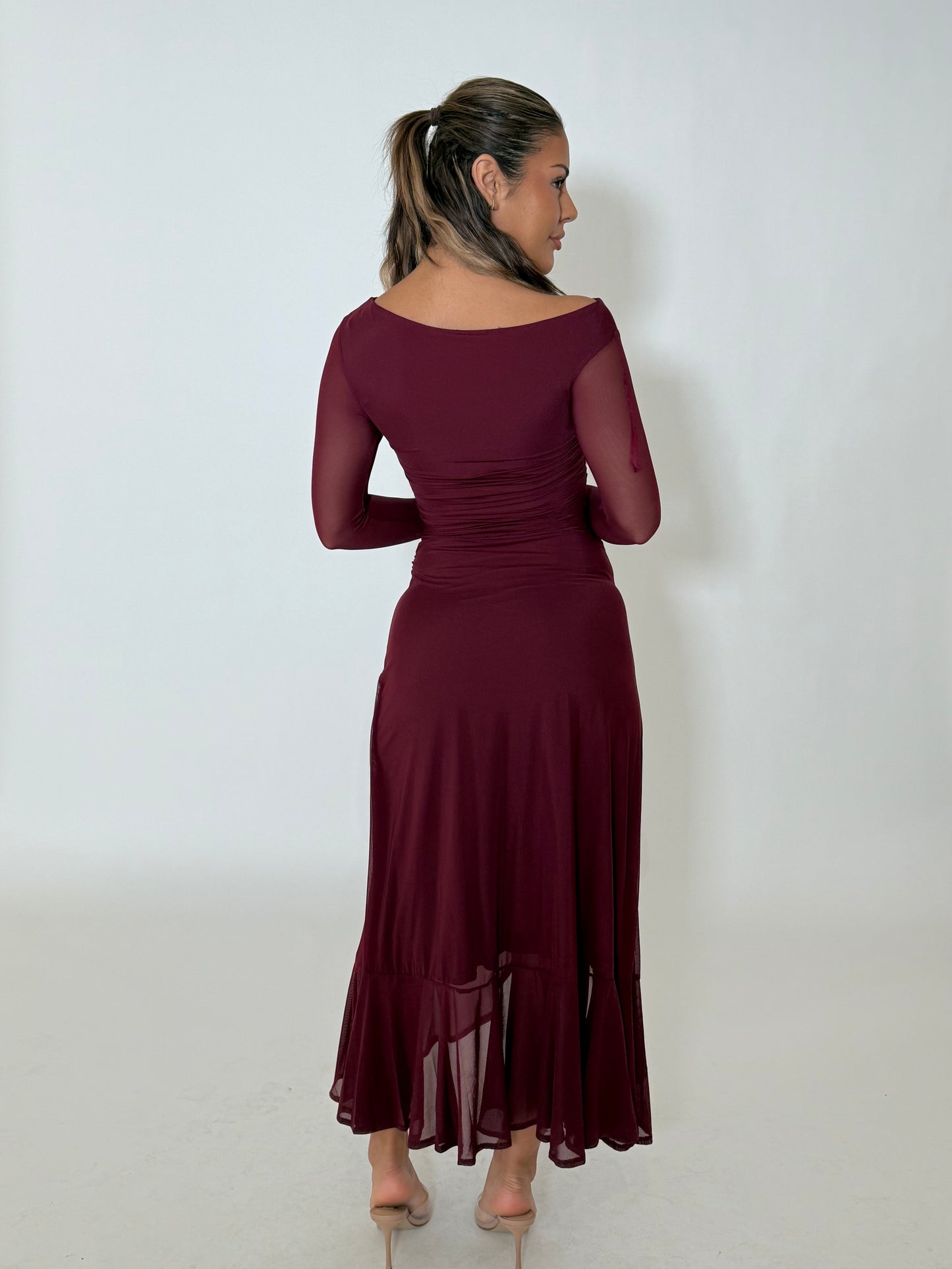 LETTY DRESS - WINE