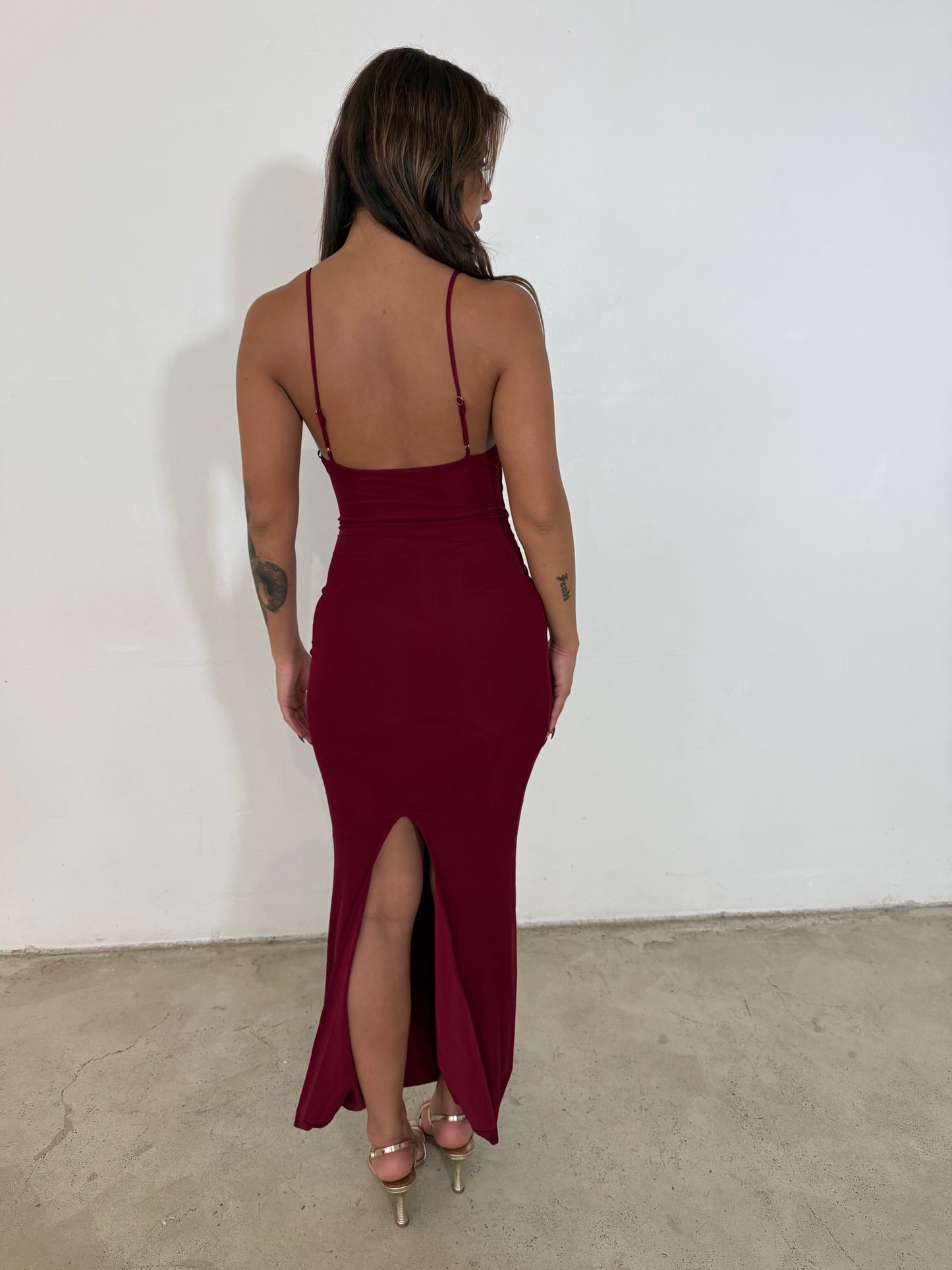 ANA DRESS - WINE
