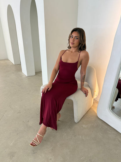 ANA DRESS - WINE