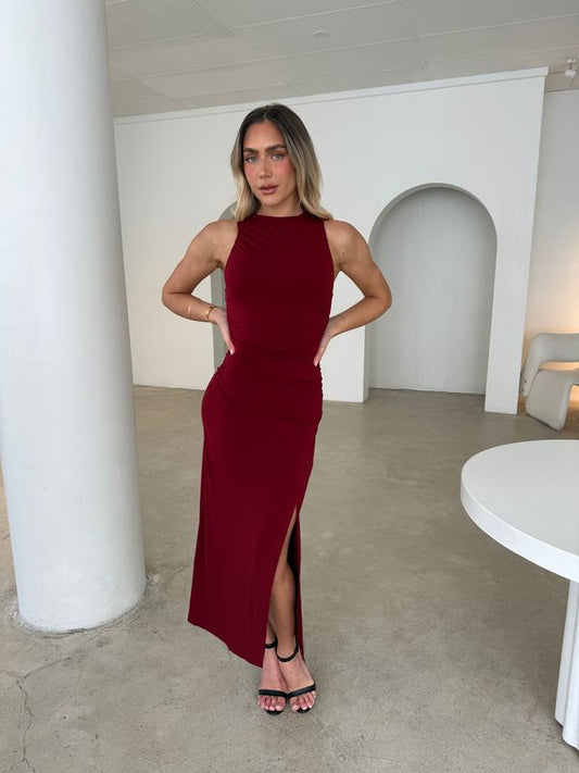 MOLLY DRESS - MERLOT