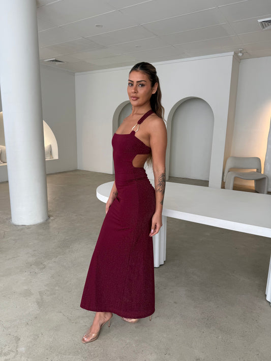 AVERY DRESS - RED SHIMMER