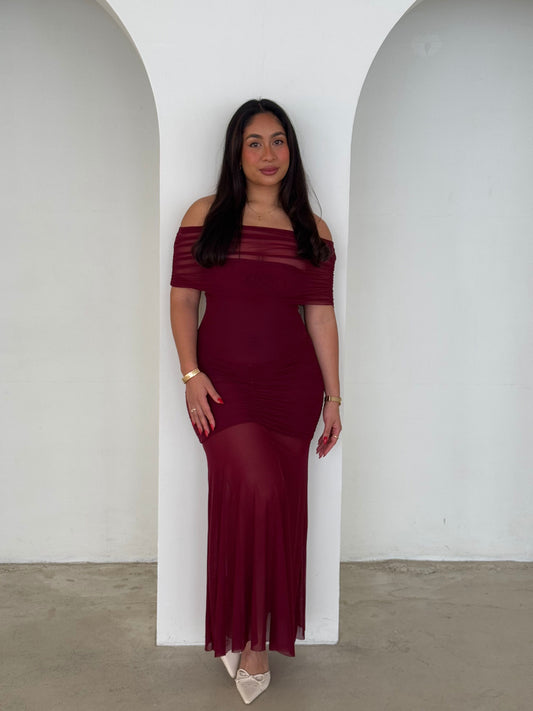 KRISTY DRESS - WINE