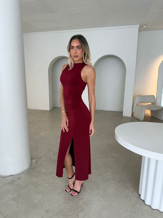 MOLLY DRESS - MERLOT
