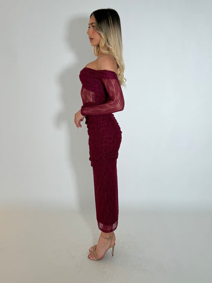 JAYLA DRESS - WINE