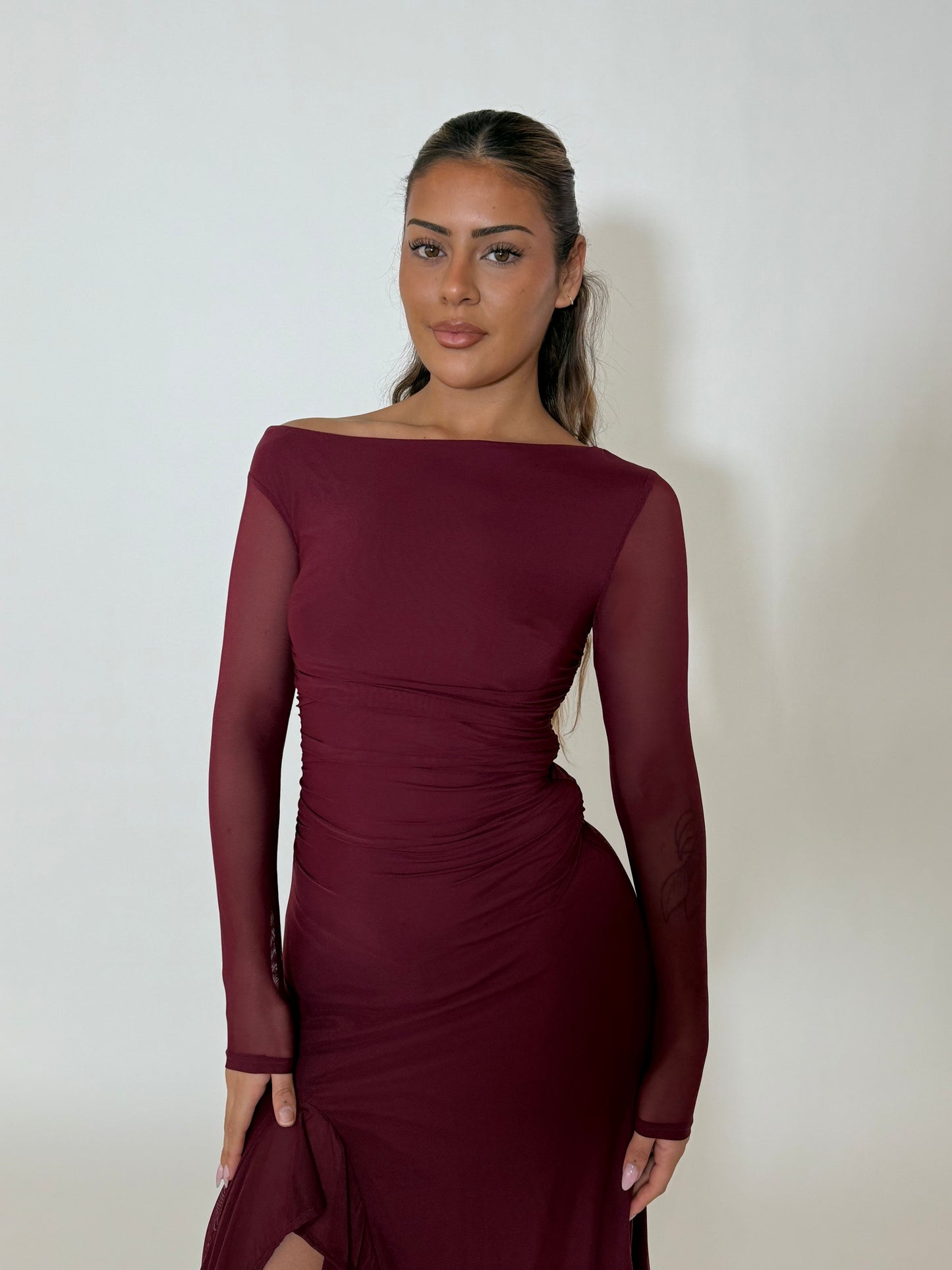 LETTY DRESS - WINE