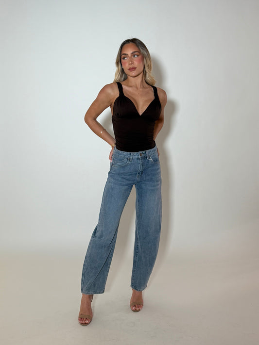 AVERY TOP - BROWN