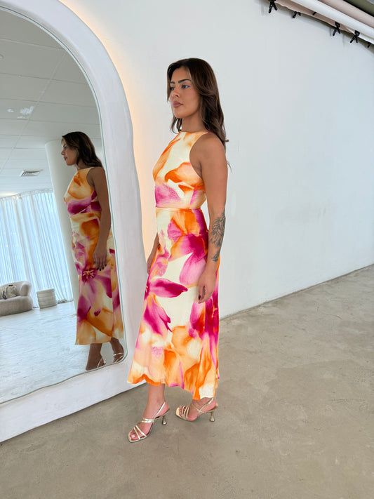 BRIELLE DRESS - ORANGE