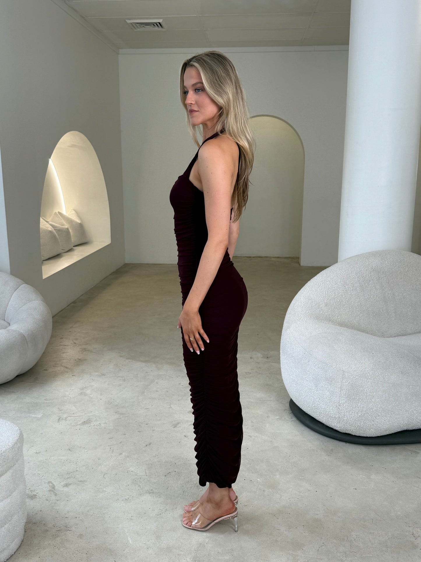 MARLEE DRESS - PLUM