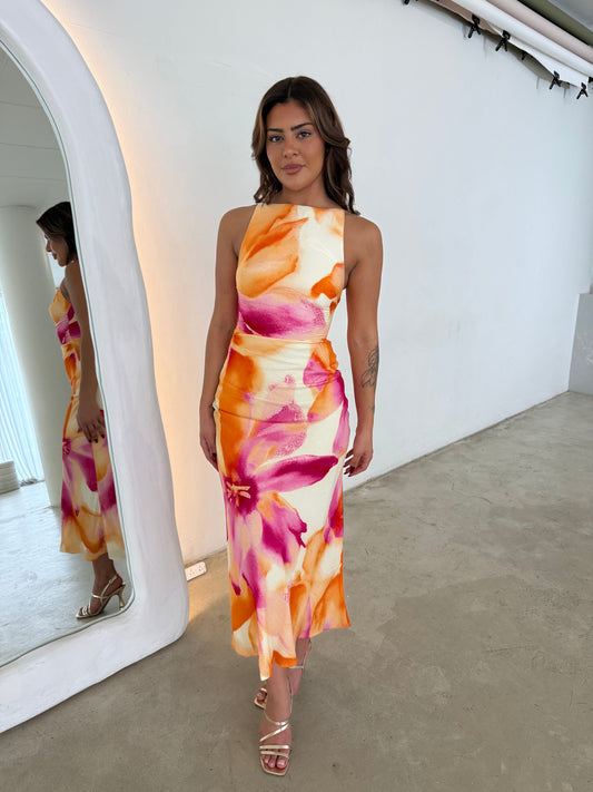 BRIELLE DRESS - ORANGE