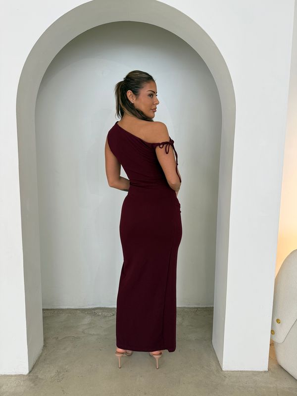 ATHENA DRESS - MERLOT