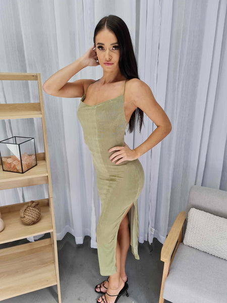 PARTY LOVER DRESS - OLIVE