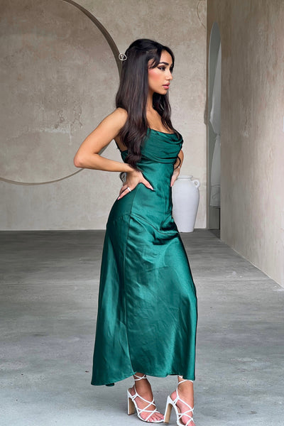 RODEO DRIVE DRESS - FOREST GREEN