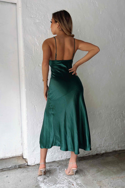 RODEO DRIVE DRESS - FOREST GREEN